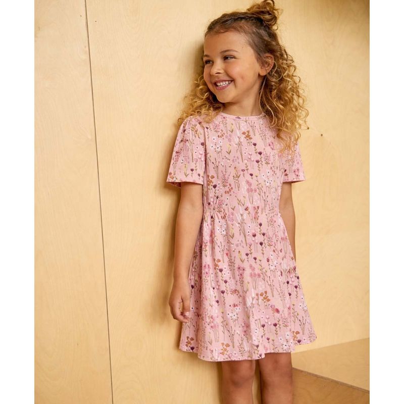Minymo kjole til barn, Silver Pink