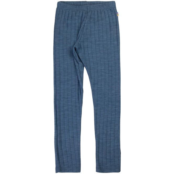 Hovedbilde Joha leggings i ull/silke til barn, Blue mel.
