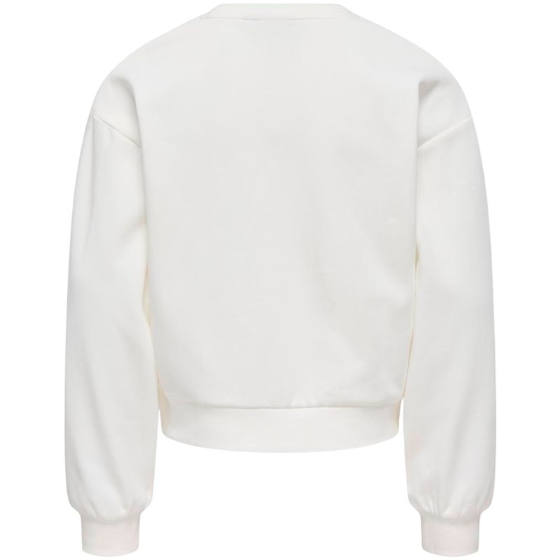 Kids Only Kogterra Life sweatshirt til barn, Cloud Dancer