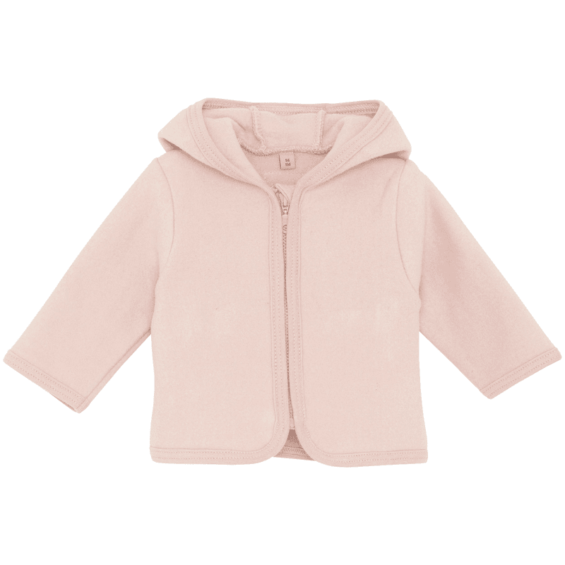 Huttelihut jakke i bomullsfleece, Peach Blush