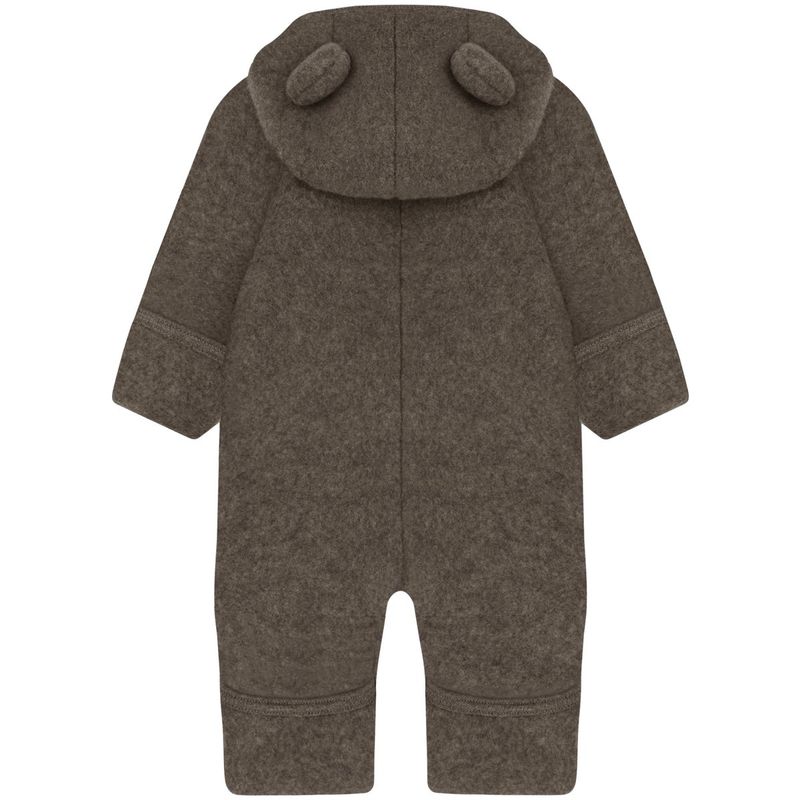  HUTTEliHUT Ullfleecedress med ører, Brown Melange
