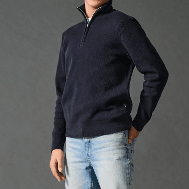 Only & Sons Osjphil half-zip genser, Dark Navy