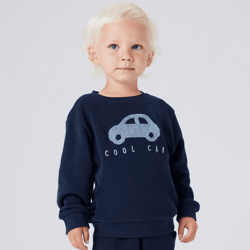 Name It Nmmobear sweatshirt til småbarn, Dark Sapphire