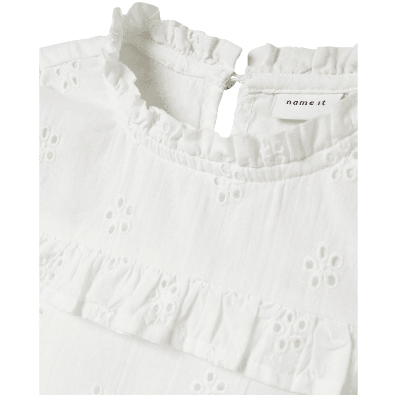 Name It Nmfnaomi bluse til småbarn, Cloud Dancer