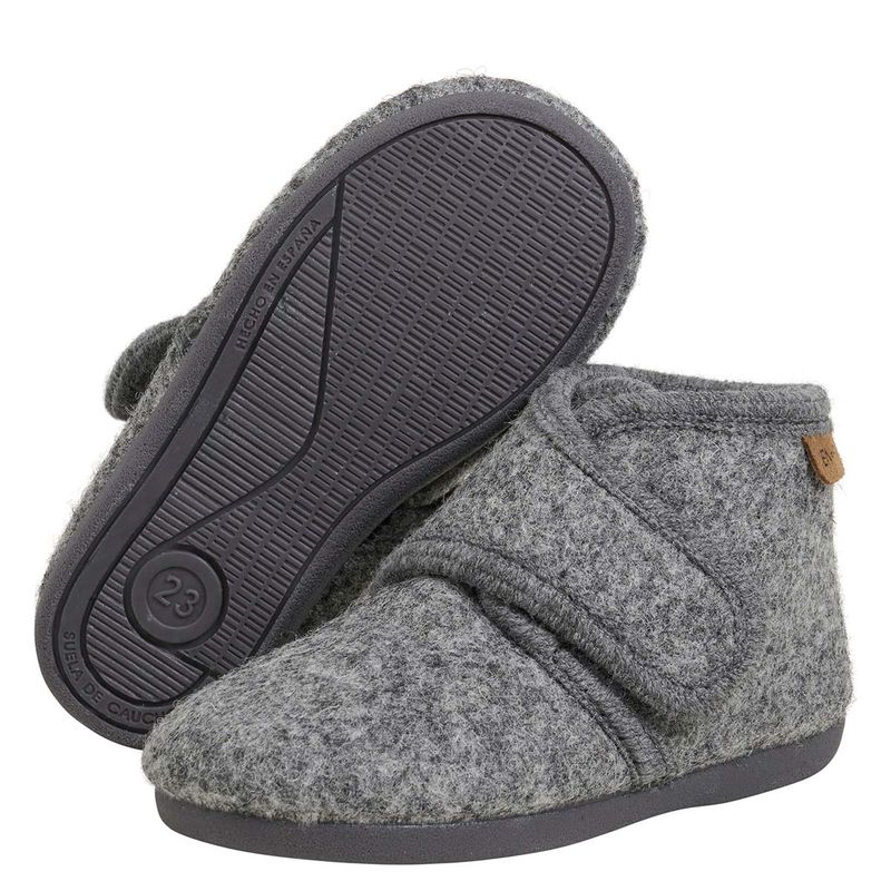 En Fant ulltøfler til baby og barn, Dark Gray Melange