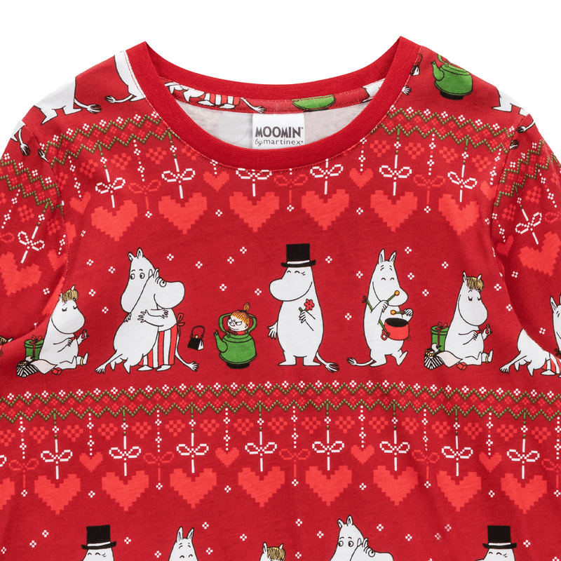Martinex Vinterhjerte Mummi pyjamas til barn, Red