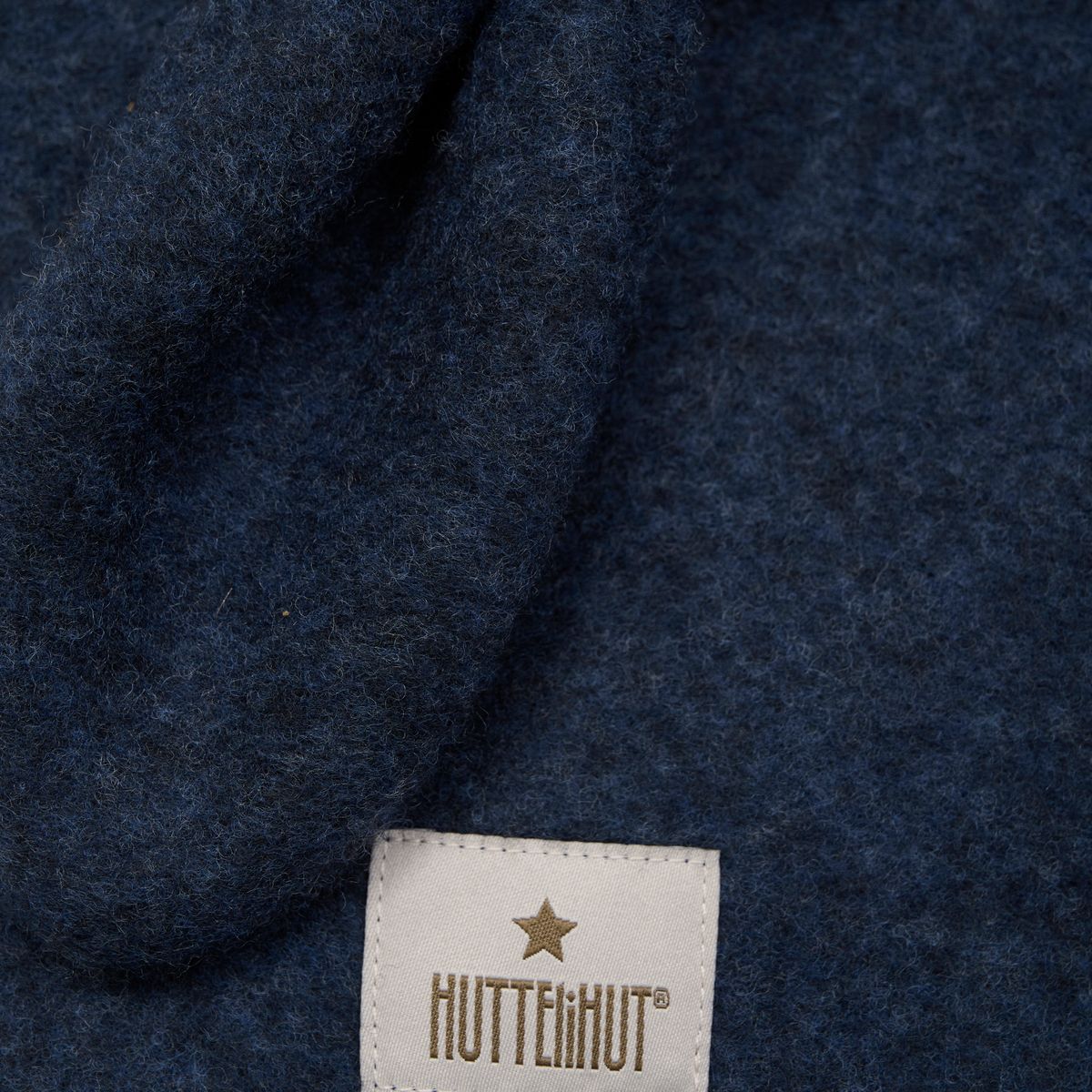 HUTTEliHUT Balaclava Kanin ullfleece, Navy Melange