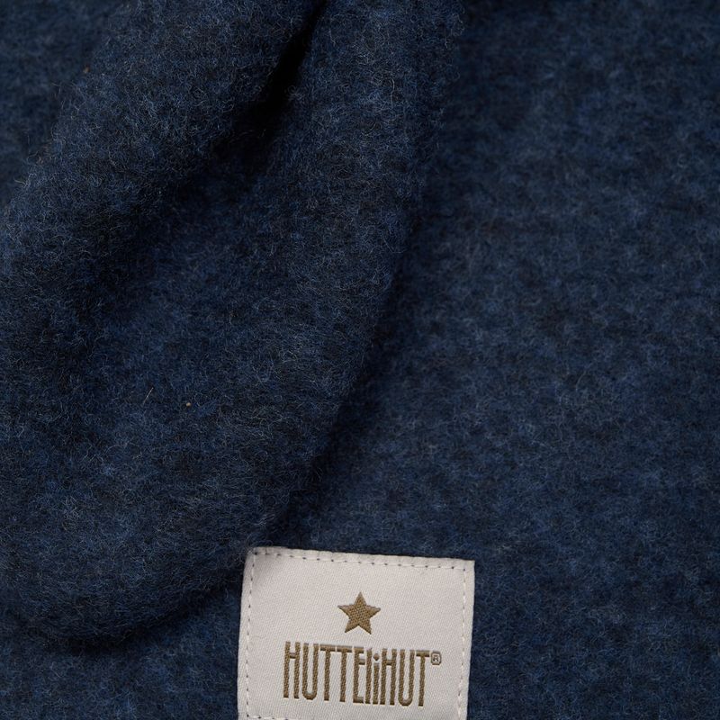 HUTTEliHUT Balaclava Kanin ullfleece, Navy Melange
