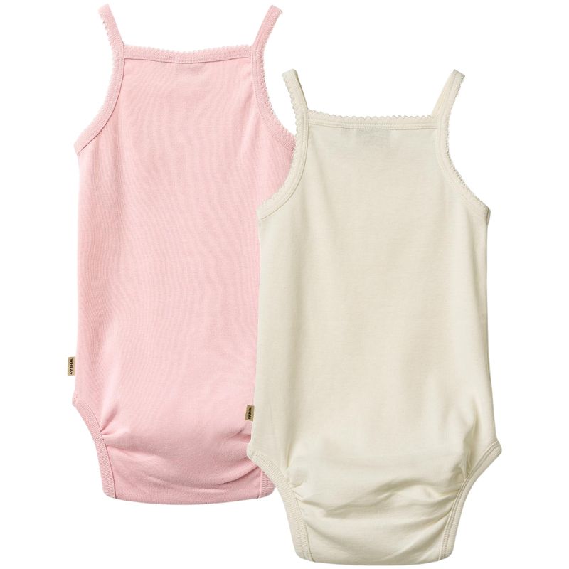 Wheat Ellen 2-pack ermeløs body, Ivory