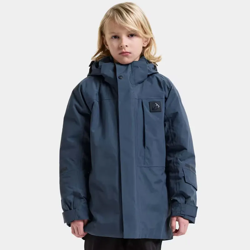 Didriksons Gabbro Kids Jkt 2 skalljakke, Mountain Blue