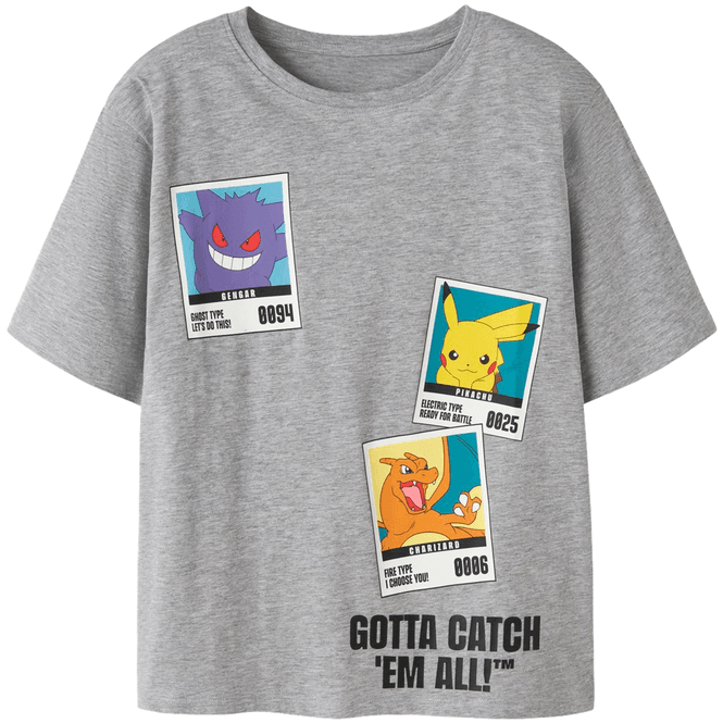 Hovedbilde Name It Nkmsebast Pokemon t-skjorte, Grey Melange
