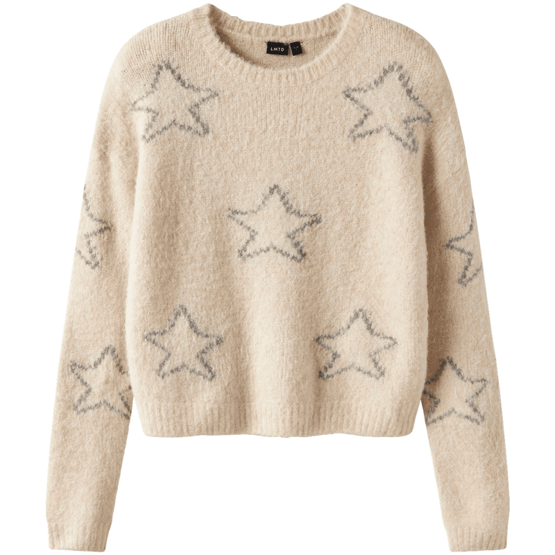 LMTD Nlfristar strikket genser til barn, Antique White