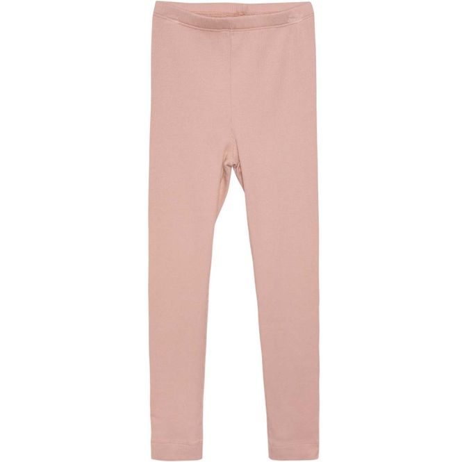Hovedbilde MinyMo ribb leggings til barn, Misty Rose