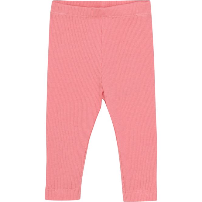 Hovedbilde Minymo Rib leggings til baby, Strawberry Pink