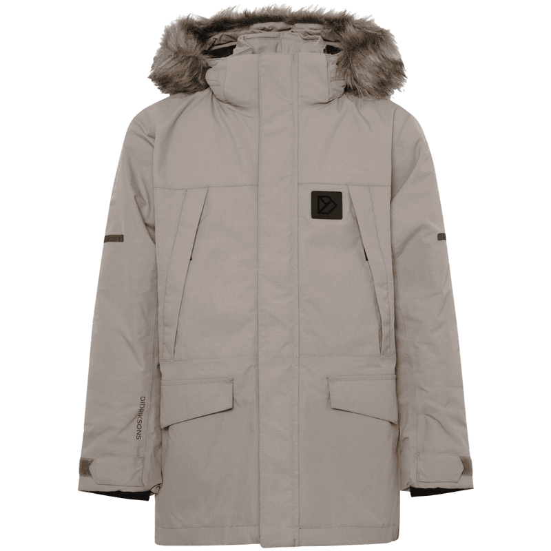 Didriksons Sylvin parkas vinterjakke til barn, Ash Brown