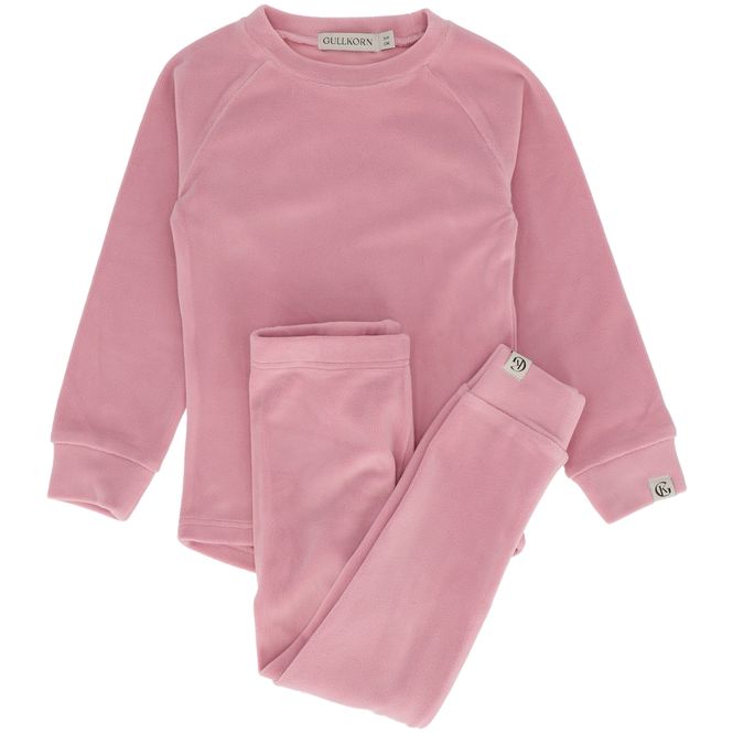 Hovedbilde Gullkorn Jona fleece-sett til barn, Tåkerosa