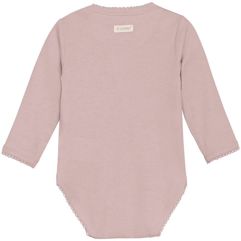 Fixoni Rib omslagsbody, Pale Mauve Melange