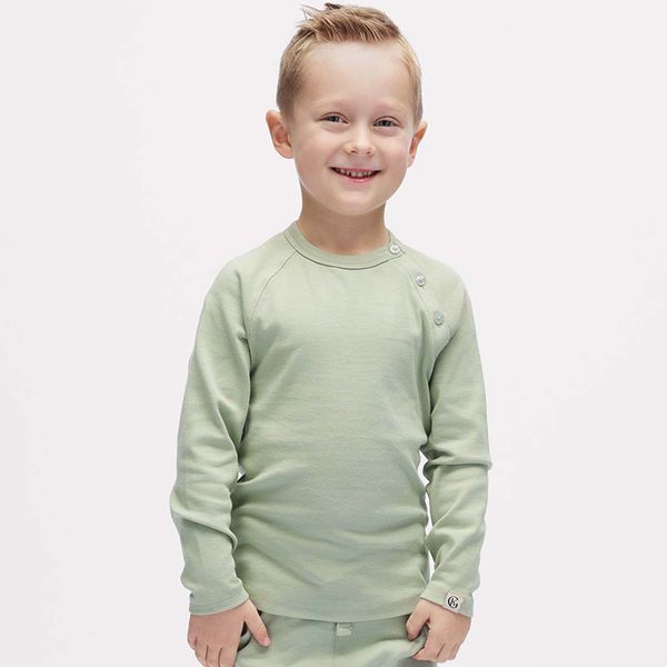 Hovedbilde Gullkorn Villvette genser til barn, Varm Grønn