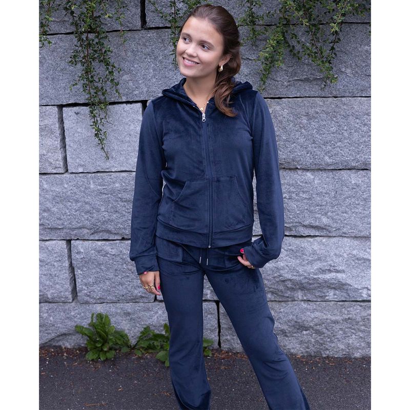 Vilje & Ve Hermine velour jakke til barn, Midnight navy