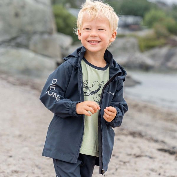 Hovedbilde Didriksons Hallon skalljakke til barn, Navy