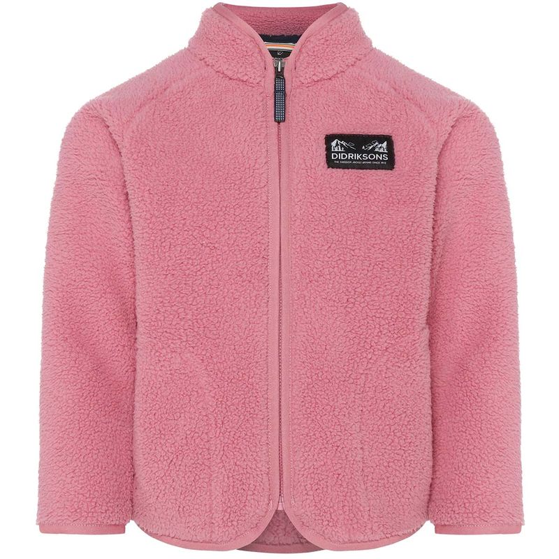 Didriksons Gibbs teddyjakke til barn, Heather Pink