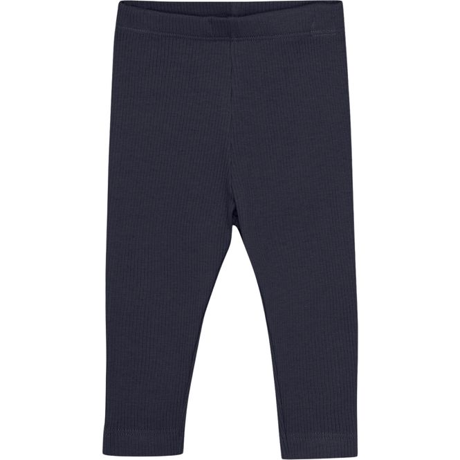Hovedbilde Minymo Rib leggings til baby, Blue Nights
