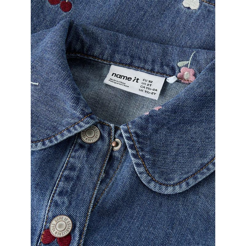 Name It Nmfemily denim kjole til småbarn, Medium Blue Denim