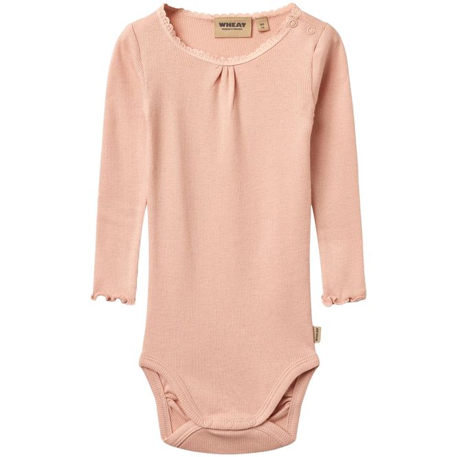 Hovedbilde Wheat Lotta rib lace body, Rose Cloud