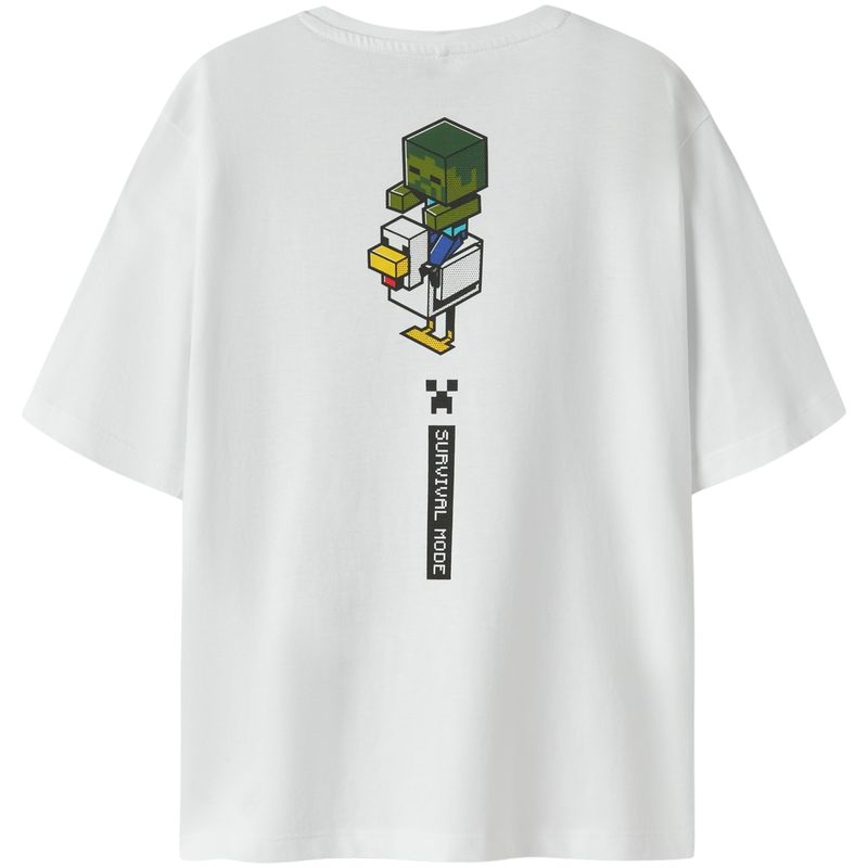 Name It Nkmjun Minecraft t-skjorte til barn, Bright White