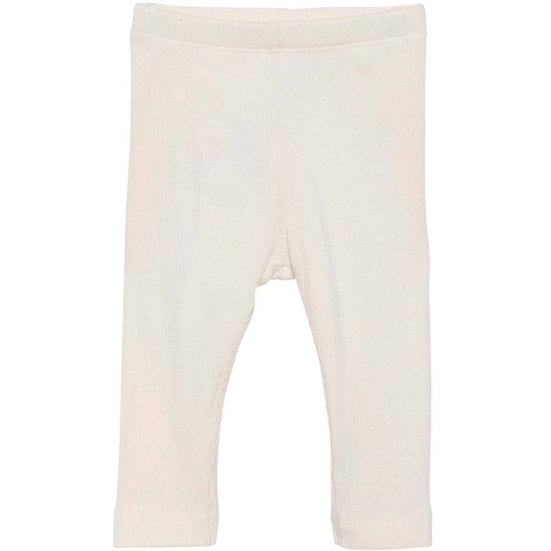 MinyMo Rib leggings til baby, Seedpearl