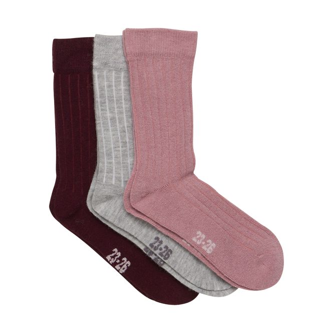 Hovedbilde Minymo 3-pack sokker i viskose/ull til barn, ...