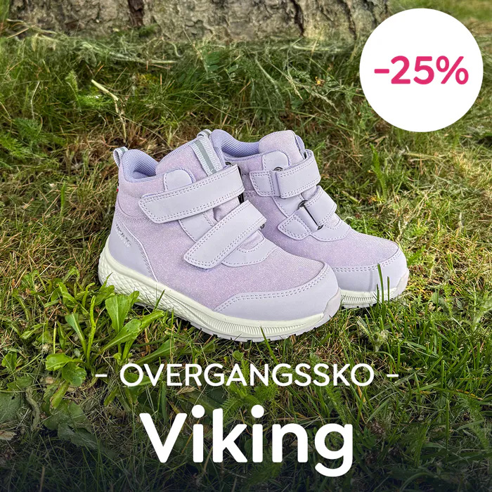 Utvalgte Viking overgangssko til barn – 25% rabatt på vanntette og komfortable barnesko til barnehage og skole.