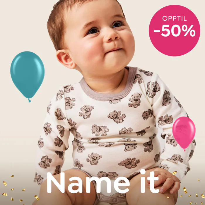 Vår største bursdagssalg noensinne - nå får du Name it barneklær nyheter opptil 50% rabatt
