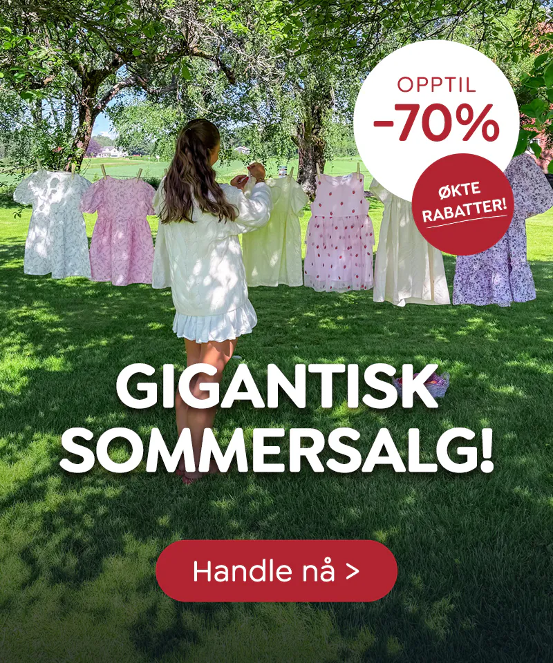 Gigantisk sommersalg hos DressMyKid – Økte rabatter nå opptil 70% rabatt på barneklær, sko og yttertøy