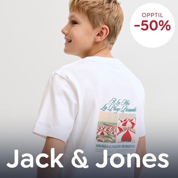 Jack and Jones Junior på salg – opptil 50% rabatt på trendy klær til gutt og ungdom.