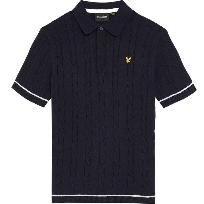 Hovedbilde Lyle and Scott Cable kortermet poloskjorte, Dark ...