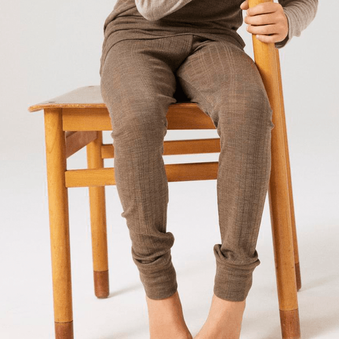 Hovedbilde Name It Nkmwang leggings i ull til barn, Morel