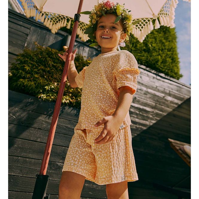 Hovedbilde Gullkorn Kaoli shorts-sett til barn, Fersken (P)