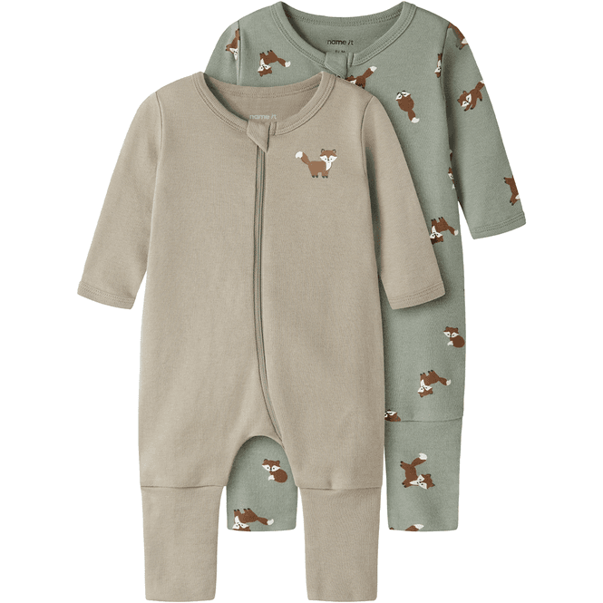 Hovedbilde Name It Nbmnightsuit Fox 2-pack heldress, Shadow