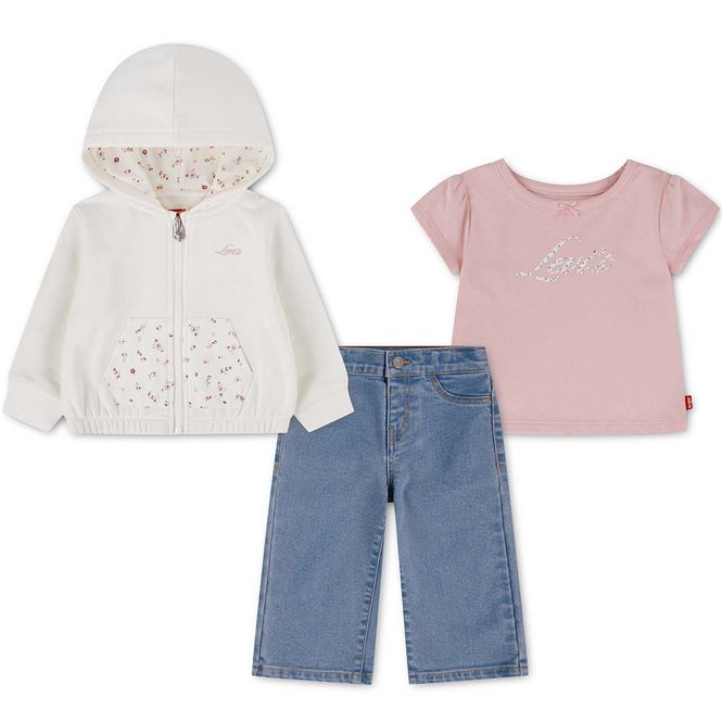 Hovedbilde Levis 3-piece sett til baby, Powder Pink