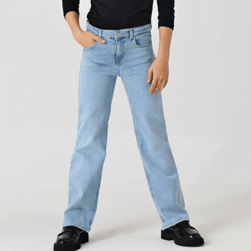 Kids Only Kogjuicy wide-fit jeans til barn, Light Blue Denim