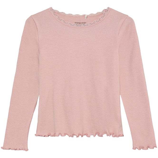 Hovedbilde HUTTEliHUT Rib genser til barn, Pale Mauve