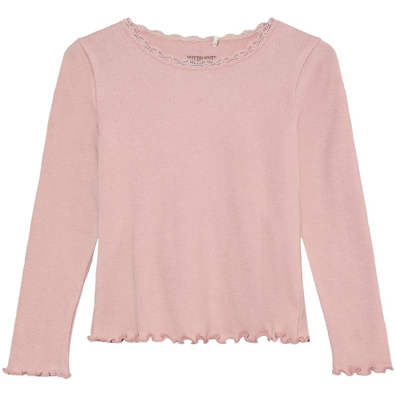 HUTTEliHUT Rib genser til barn, Pale Mauve