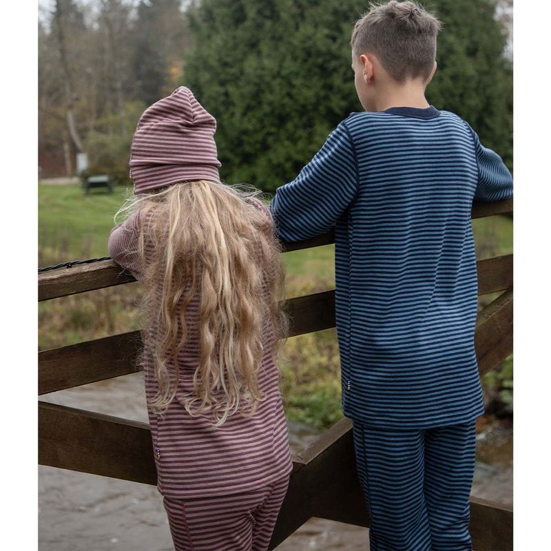 Joha Mini Stripe genser i ull til barn, Rose