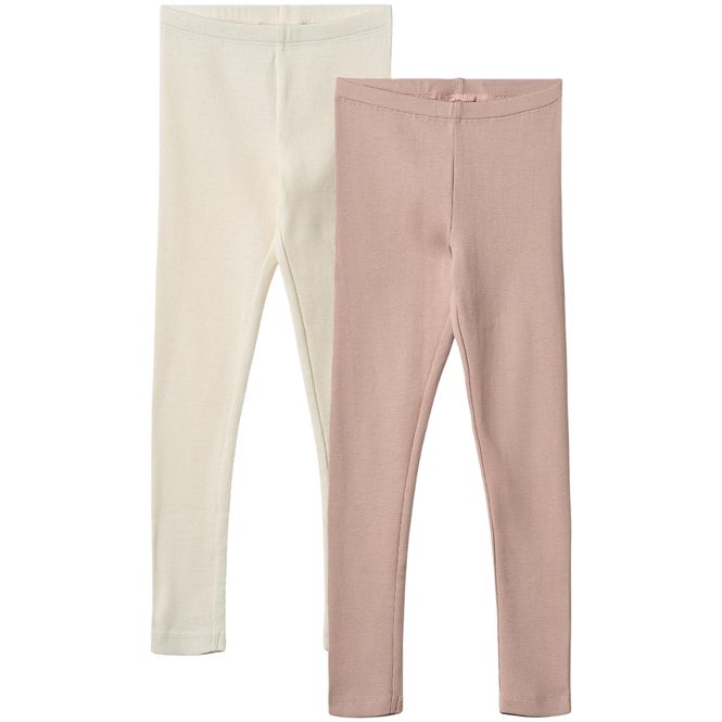 Hovedbilde Wheat Jules 2-pack ribb leggings til barn, Rose ...