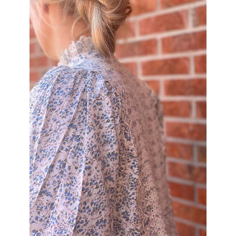 ByTimo Cotton Slub Shift kjole dame, bluebell