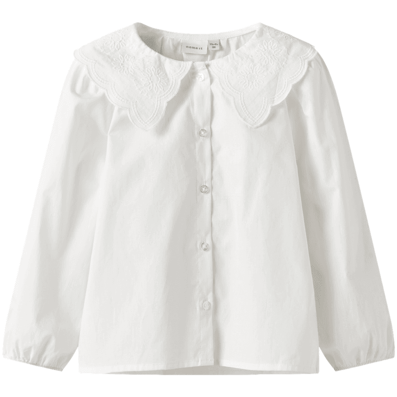 Name It Nmfrollaring bluse til småbarn, Bright White