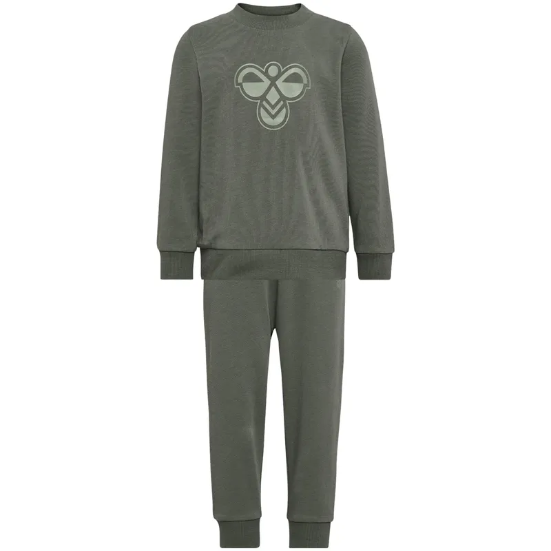Hummel Bee joggedress-sett til småbarn, Castor Gray