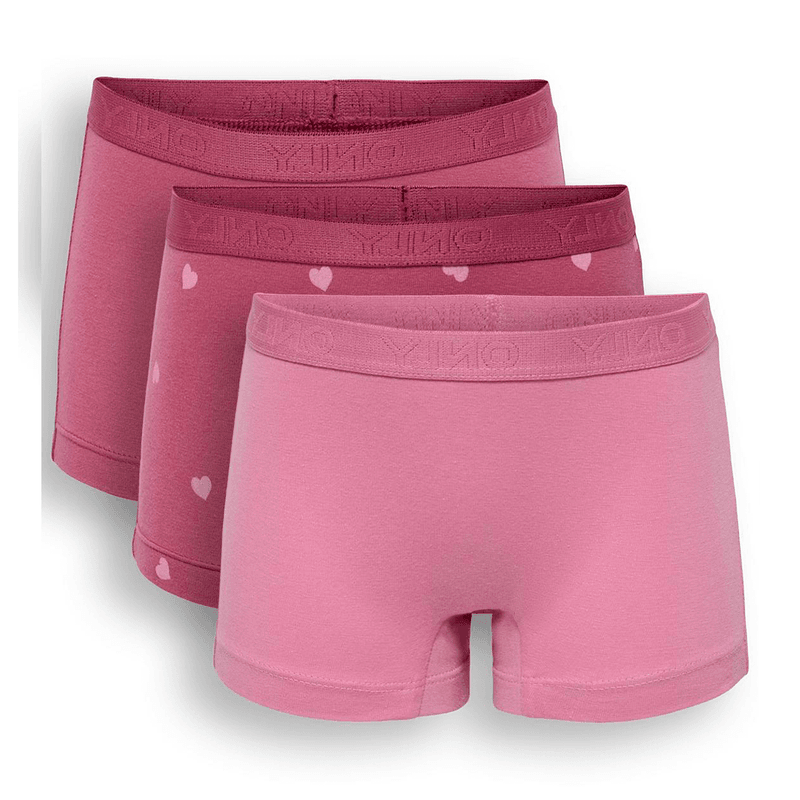 Kids Only Kmglola 3-pack hipster til småbarn, Rose Wine