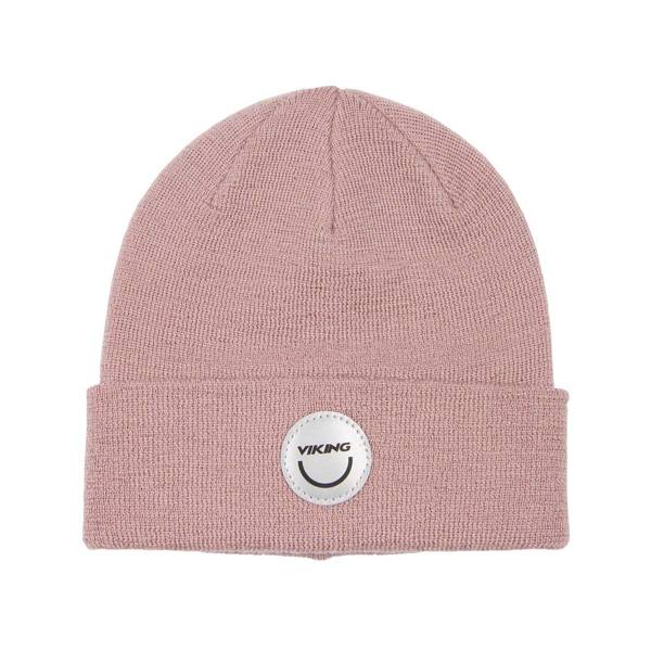 Hovedbilde Viking Play vinterlue i ull til barn, dusty pink